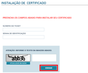 ticket senha | IFTec Certificadora